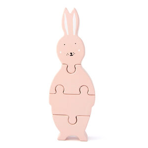 Puzzle formes animaux en bois - Mrs Rabbit 