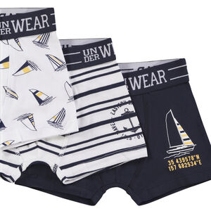 Set van 3 boxershorts met maritiem fantasie voor jongen 