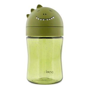 Vase avec paille 9M+ Monsieur Dino - Vert 