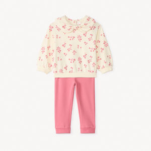 Ensemble jogging imprimé fleurs pour bébé fille 