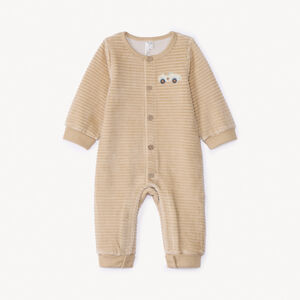 Velours rib gecombineerde overall voor babyjongen 