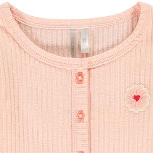 Gilet en maille côtelée pour bébé fille 