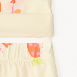 Set van 2-delige pyjama met t-shirt + short met lieveheersbeestje-print voor babymeisjes. 