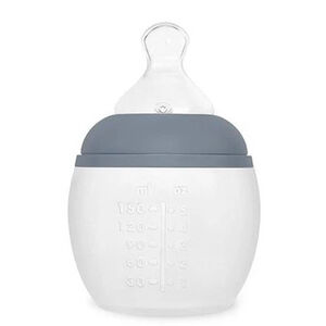 Biberon silicone 150 ml tétine débit lent Blue Grey 