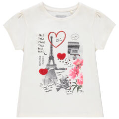 T-shirt met korte mouwen en Parijs-print voor meisjes , Orchestra