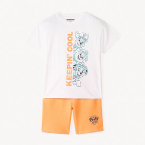 Set van 2 stuks t-shirt + short Pat'Patrouille voor jongens 