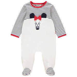 Dors-bien en jersey rayé motif Minnie Disney pour bébé fille 