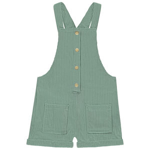 Salopette courte uni en velours pour fille 