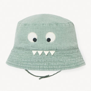 Speelse gestreepte canvasbob voor babyjongen 