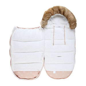 Chancelière en toile étanche imprimé félins 6-36M capuccino 