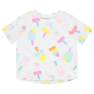 Korte mouwen T-shirt met fantasieprint voor meisjes 