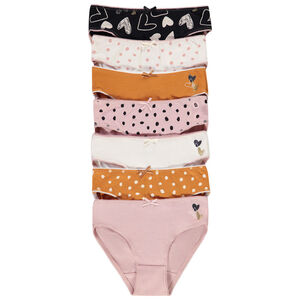 Set van 7 onderbroeken met fantasieprint voor meisjes 