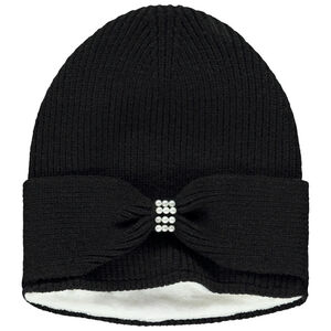 Set en tricot bonnet + snood à strass fille 