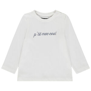 Lange mouwen T-shirt met bericht voor baby jongen 