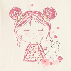 T-shirt manches longues à motif ludique pour bébé fille 