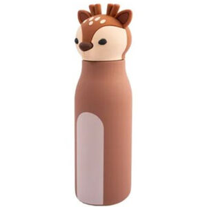 Gourde en inox + paille silicone - Milo - 350 ml 