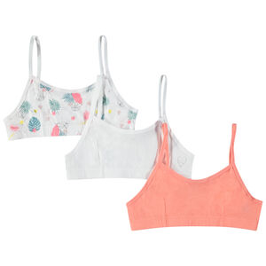 Lot de 3 brassières en jersey fille 
