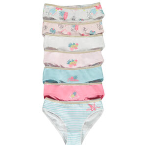 Lot de 7 culottes en jersey imprimé fantaisie pour fille 