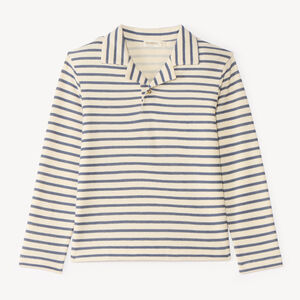 Polo manches longues garçon style marinière 