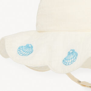 Bob met schelpbroderie voor babymeisjes 