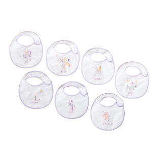 Set van 7 unicorn slabbetjes 