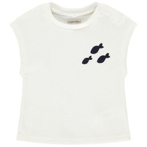 Débardeur effet loose en nid d'abeille brodé pour bébé garçon 