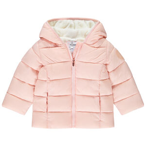 Bodywarmer met kap en sherpavoering voor babymeisjes 