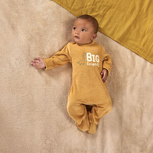 Pyjama van fluweel met fantasieprint voor baby jongen 