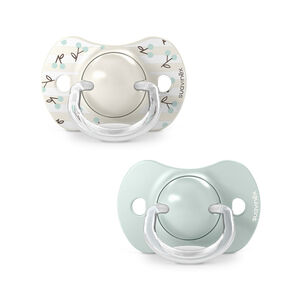 Lot de 2 sucettes silicone SX Pro 0-6M Birdies vert 