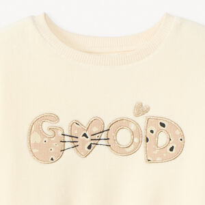 Sweatshirt fleece oversize voor babymeisje 