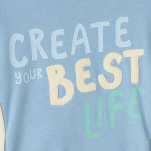 Jersey sweatshirt met inzetstukken jongens 
