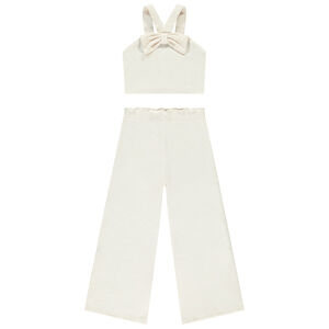 Twee-delige set in crinkle gaas voor meisjes 