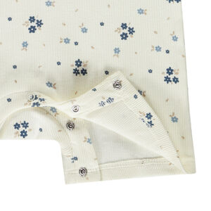 Combishorts côtelée imprimé fleuri pour bébé fille 