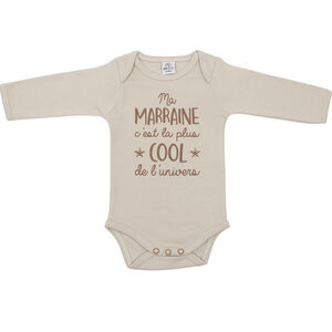 Body manches longues -« Marraine c’est la plus cool de l’univers »- Sable - 3m 