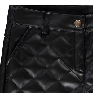 Short in leder effect matelassé voor meisjes 