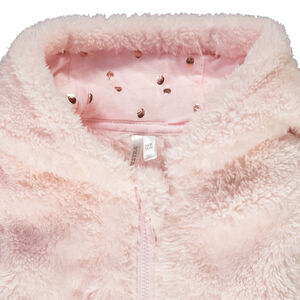 Gilet fleece met kap in sherpa voor baby meisje 