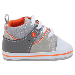 Baskets en toile à lacets avec détails contrastés 