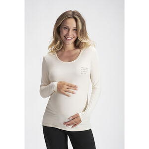 Zwangerschap T-shirt effen met lange mouwen 