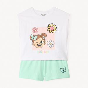 Ensemble 2 pièces t-shirt + short Bilie Boo fille 