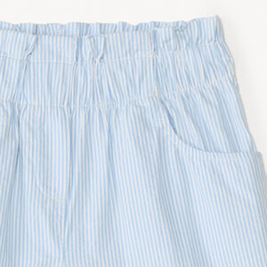 Short évasé en seersucker rayé fille 