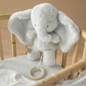 Peluche musicale Éléphant 30cm Vert Tilleul 