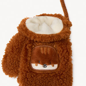 Wanten van sherpa met microfleecevoering en borduurwerk voor baby 