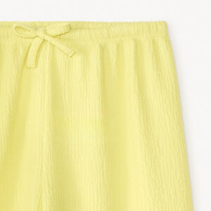 Fluid jersey textured solid pants for girls 