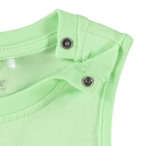 Set van mouwloze top + bijpassende short met strandprint voor babyjongens 
