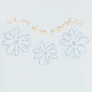 T-shirt met korte mouwen met glinsterende print voor meisjes 