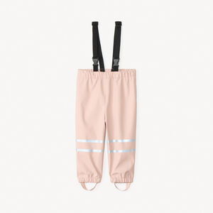 Pantalon de pluie waterproof à bretelles pour bébé fille 