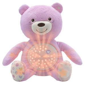 Knuffel projector First Dreams Baby Bear - Roze 