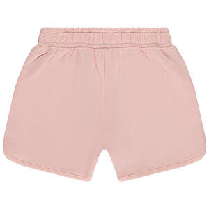 Fleece short met contrasterende aantrekkoorden voor meisjes 