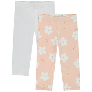 Lot de 2 leggings courts fantaisie fille 
