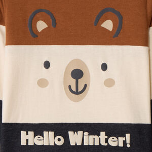 T-shirt met lange mouwen en colour block effect voor babyjongens 